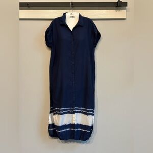 Athleta tye dye button front dress/beach cover size XS
